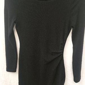 RACHEL ZOE Sparkle Black Knit Dress